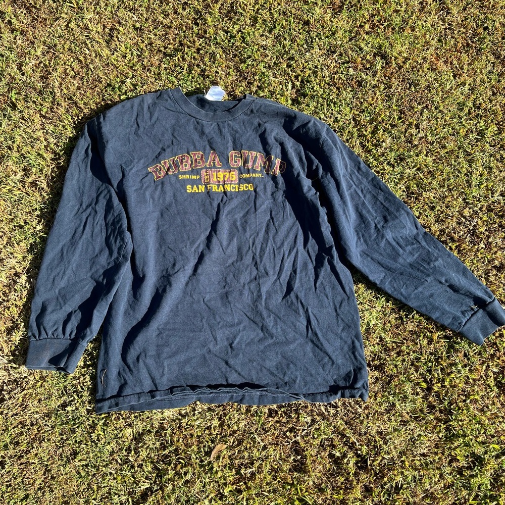 Black Bubba Gump Long Sleeve Shirt